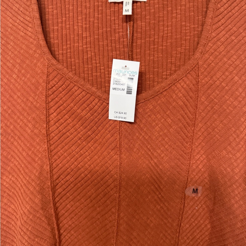 Maurices Rust Ribbed Scoop Neck Tank - Picture 2 of 3
